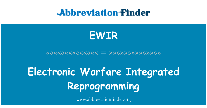 EWIR: Elektronisk krigföring integrerade omprogrammering