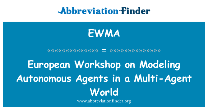 EWMA: European Workshop on Modeling Autonomous Agents in a Multi-Agent World