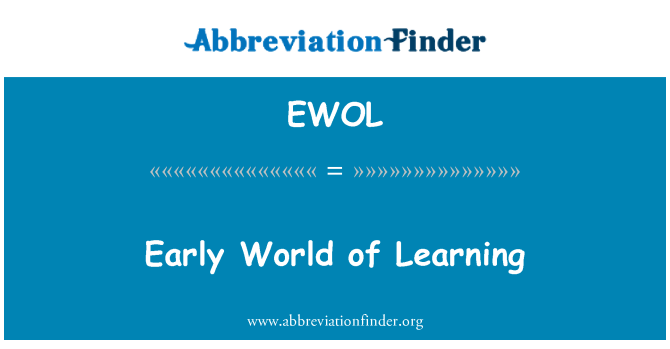 EWOL: โลกเริ่มต้นการเรียนรู้