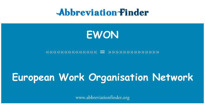 EWON: European Work Organisation Network