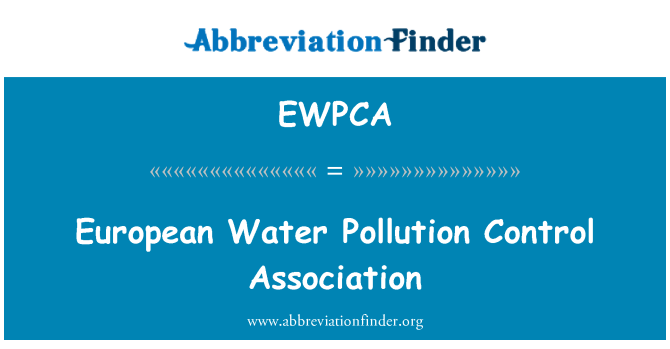 EWPCA: Ευρωπαϊκών νερού σύνδεσης ελέγχου ρύπανσης