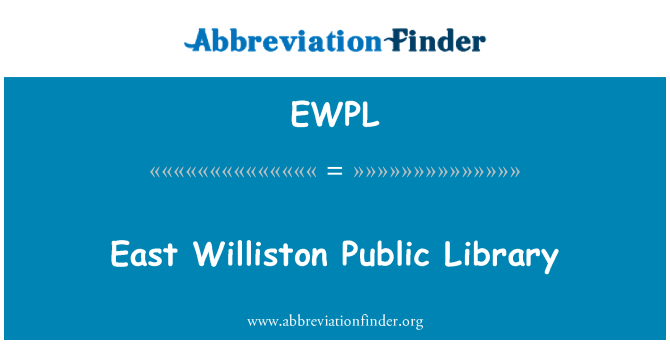 EWPL: Obecní knihovna východní Williston