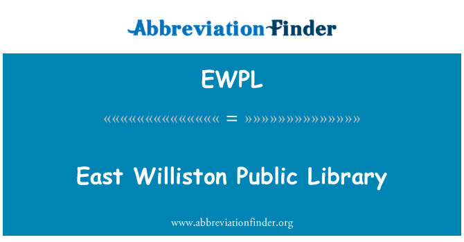 EWPL: Biblioteca pública de Williston oriental