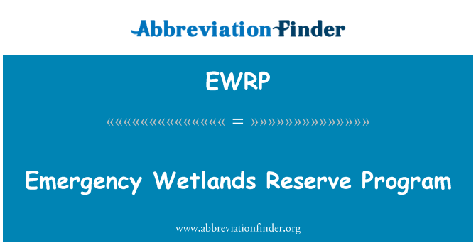EWRP: Artijiet mistagħdra emerġenza riserva programm