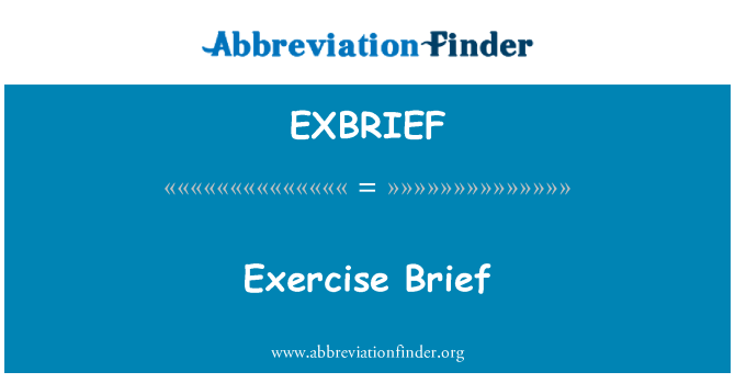 EXBRIEF: Giới thiệu tóm tắt tập thể dục