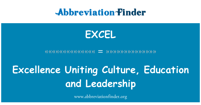 EXCEL: Excellence Uniting Culture, Education and Leadership