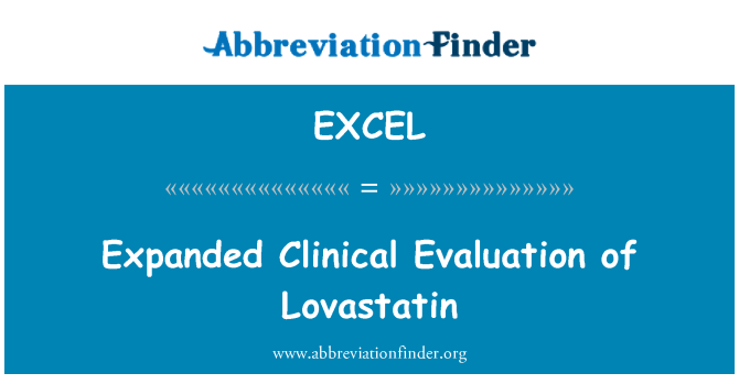 EXCEL: Rozšířená klinické hodnocení Lovastatin