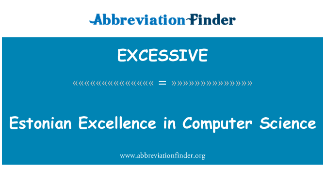 EXCESSIVE: Estnische Excellence in der Informatik