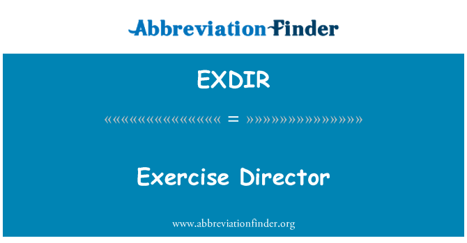 EXDIR: Exercitarea regizor