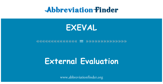 EXEVAL: Espesyalis nan evalyasyon eksteryè