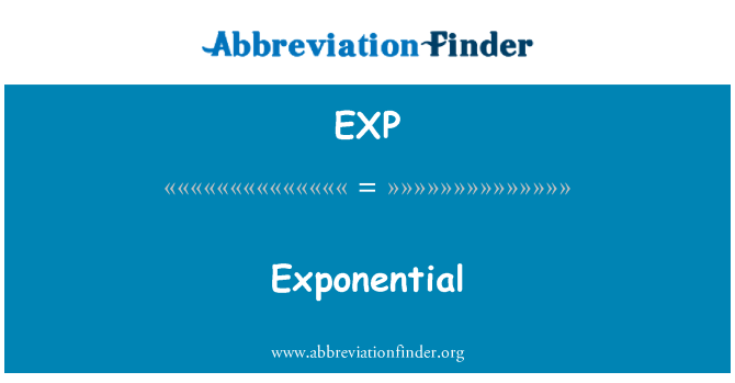 EXP: Esponenziale