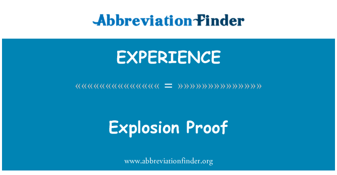 EXPERIENCE: Explosionsgeschützt