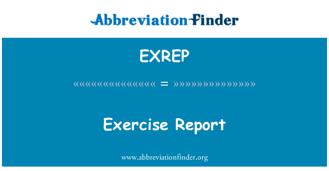 EXREP: Ir-rapport ta ' l-eżerċizzju