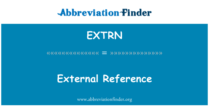 EXTRN: مرجع خارجی