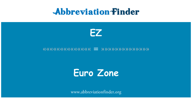 EZ: Euro zóna