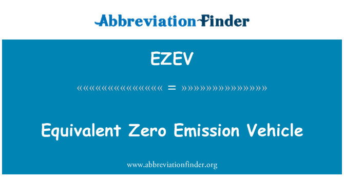 EZEV: Gleichwertige Zero Emission Vehicle