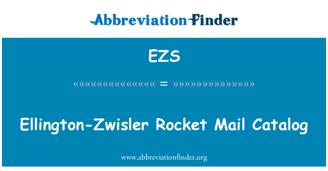 EZS: Ellington-Zwisler Rocket Mail katalóg