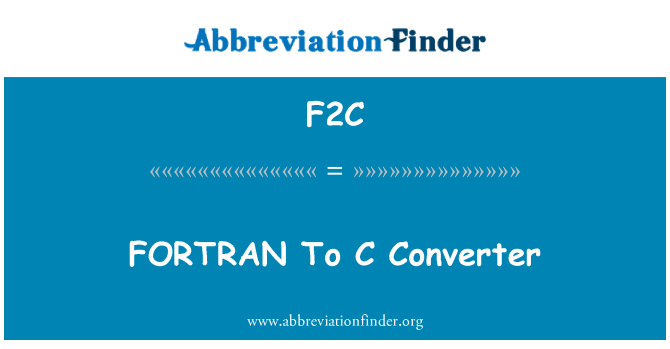F2C: FORTRAN til C-konverter