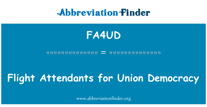 FA4UD: Asistentes de vuelo para la democracia sindical
