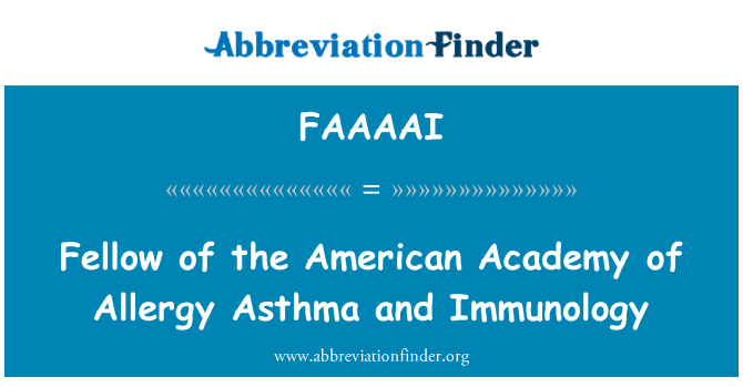 FAAAAI: Collègues opresyon Academy alèji Ameriken ak Immunologie