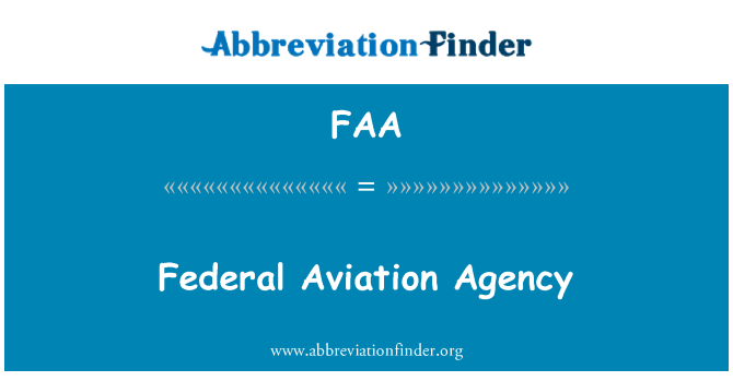 FAA: Agència Federal d'aviació