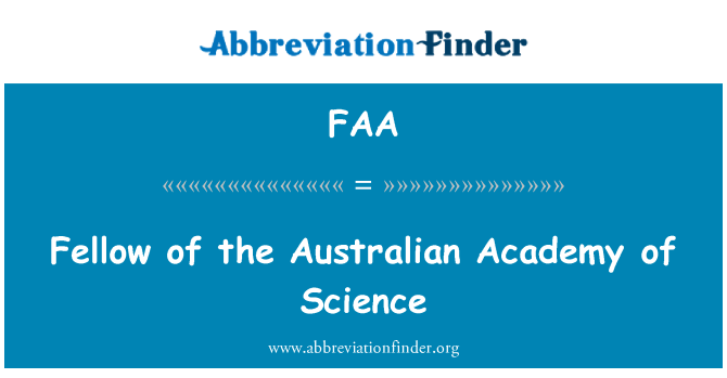 FAA: Fellow dari Australia Academy of Science
