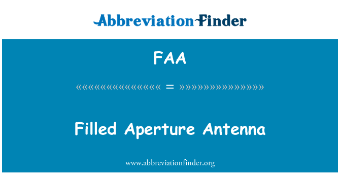 FAA: Töltött blende Antenna