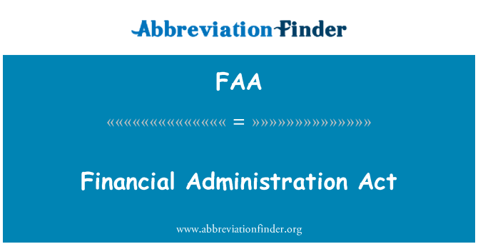 FAA: Finantsjuhtimise seaduse