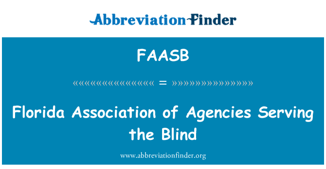 FAASB: ฟลอริด้าสมาคมหน่วยงานให้บริการคนตาบอด