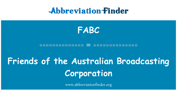 FABC: Friends of the Australian Broadcasting Corporation