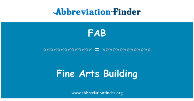 FAB: Fine Arts Building