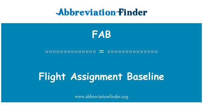 FAB: Flight tildeling Baseline