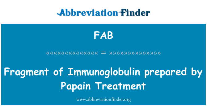 FAB: Mảnh của globulin miễn dịch do Papain điều trị