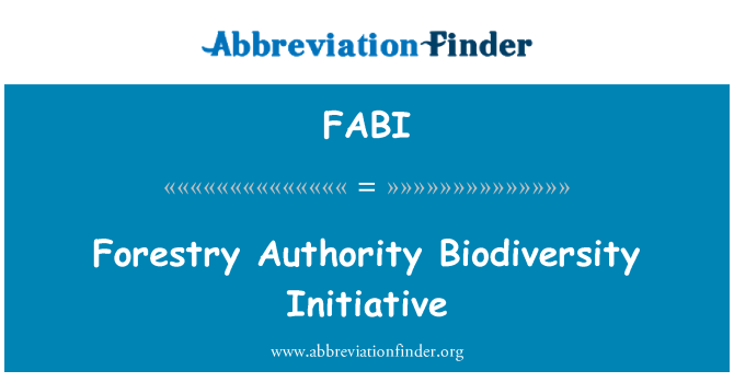FABI: Lesní úřad biodiverzity iniciativa