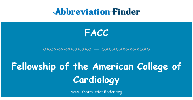 FACC: Az American College of Cardiology Szövetsége