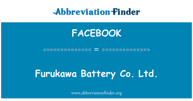 FACEBOOK: Pil pou flach Furukawa co Ltd