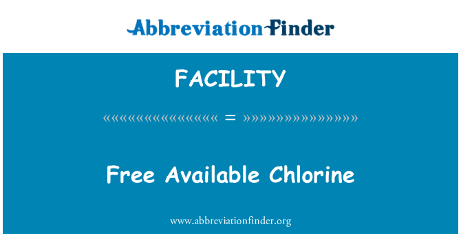 FACILITY: Zdarma dostupné chlor