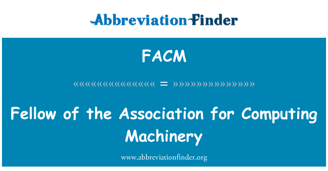 FACM: 计算机械协会会员