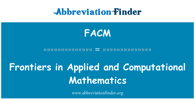 FACM: Fontyè nan matematik aplike Et Calcul
