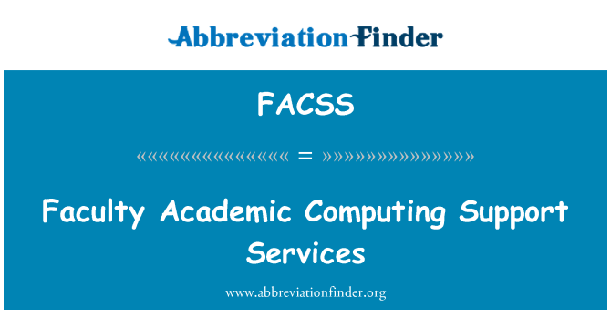 FACSS: Fakilte akademik Informatique sèvis sipò