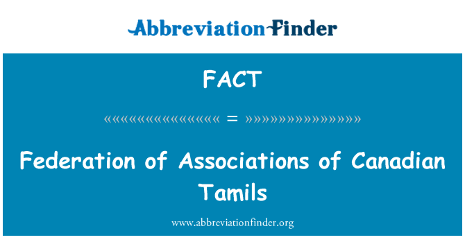 FACT: Federasyon Des unions de Tamil Kanadyen