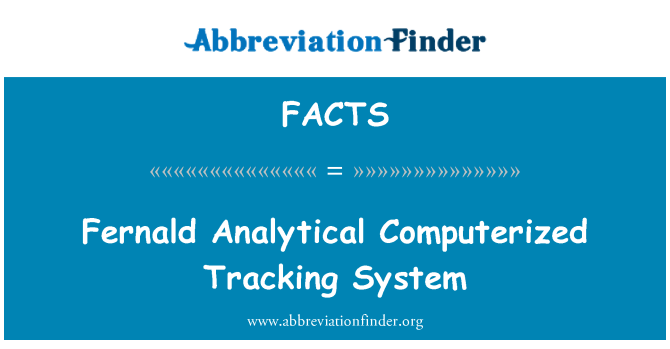 FACTS: מערכת מעקב ממוחשבת אנליטית Fernald