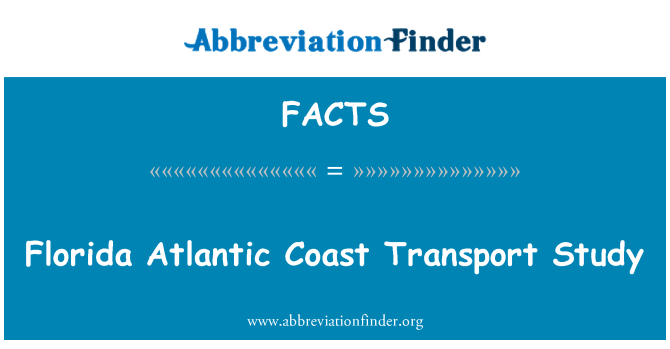 FACTS: Etid transpò Florid, Atlantik litoral