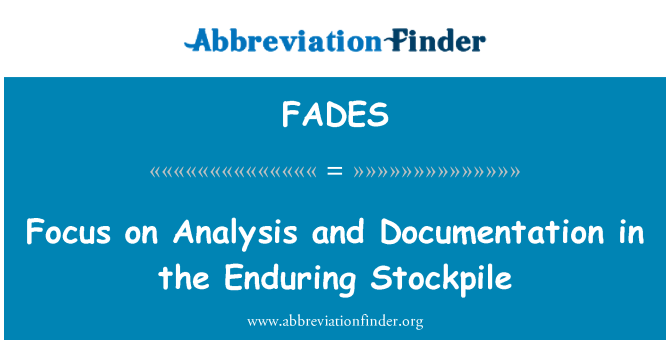 FADES: Fokuserer på analyse og dokumentation på varige lager