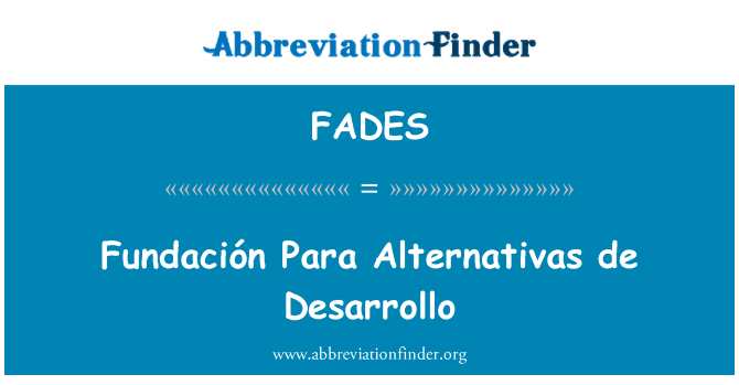 FADES: Yayasan Para Alternativas de Bekasi
