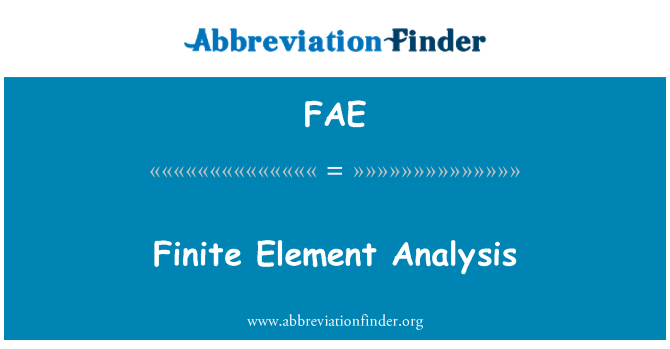 FAE: วิเคราะห์องค์ประกอบจำกัด