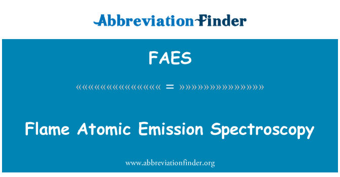 FAES: Flame Atomic Emission Spectroscopy
