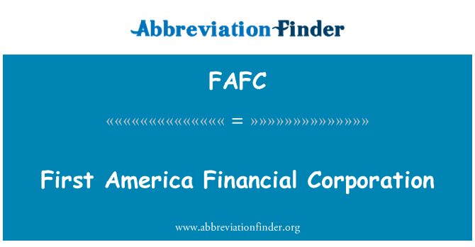 FAFC: Premye kòperasyon finansye Amerik