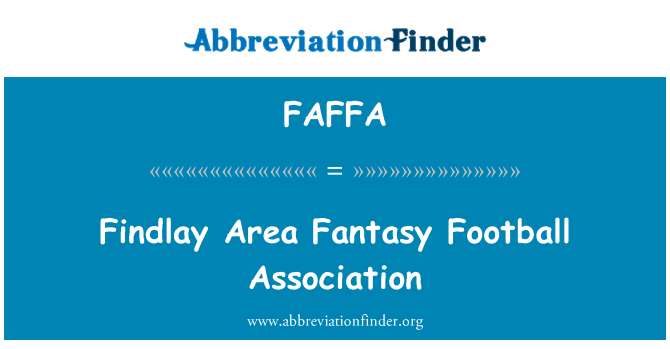 FAFFA: Findlay зона фантазія футбольної асоціації