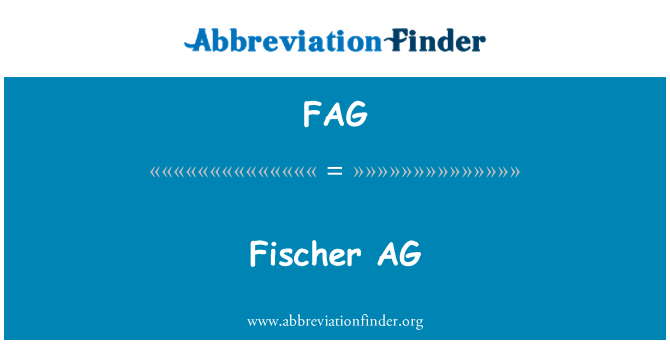 FAG: Fischer AG